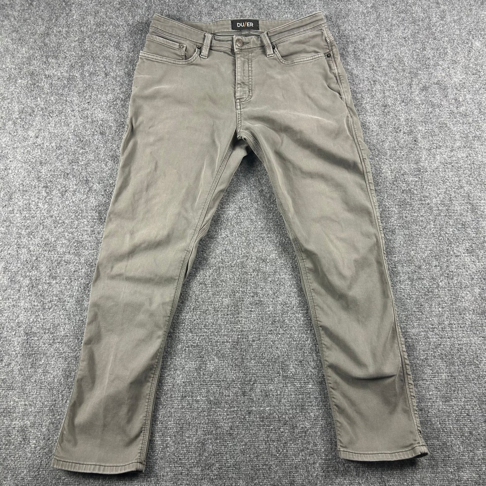 DU/ER Relaxed Tapered Pants Mens 31x30 Grey Performance Stretch‎ MFNR1002